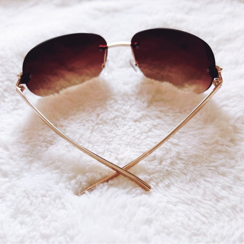 Ophelia Brown & Clear Floral Chic Sunglasses - Picture 9 of 10